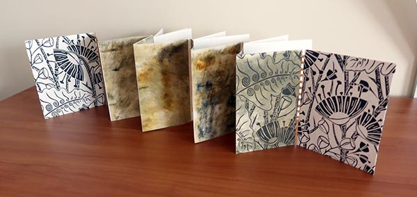 Double articulation concertina book: Floral linocut – Tactual Textiles ...