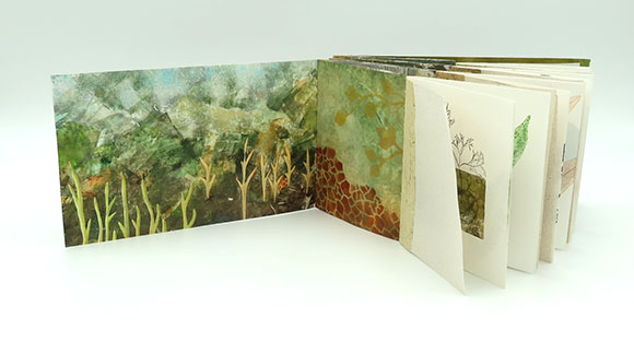 Completed: Monoprinted concertina book – Tactual Textiles by Claire